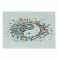 thumbnail image 1 of Ying Yang Cutting Board, Rainbow Color Effect Graphic Design on Ying Yang Sign Themed Peace, Decorative Tempered Glass Cutting and Serving Board, Small Size, Multicolor, by Ambesonne, 1 of 1