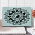 thumbnail image 1 of Ying Yang Cutting Board, Round Zodiac Theme Design in Centre Astrology Signs Print, Decorative Tempered Glass Cutting and Serving Board, Large Size, Black White, by Ambesonne, 1 of 1