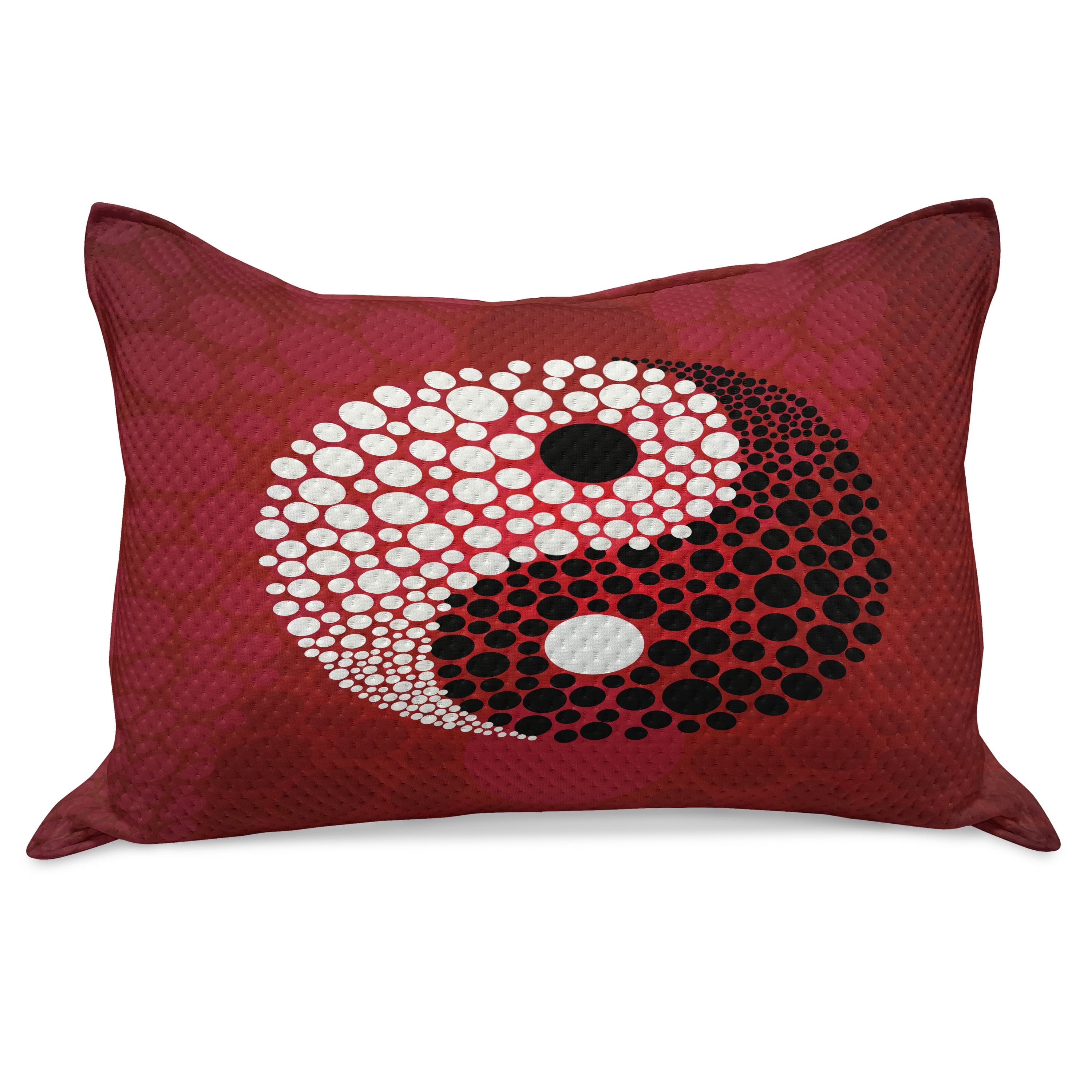 Ying Yang Knitted Quilt Pillowcover Abstract Graphic Design Yin Yang Circle Black And White 7796