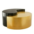 thumbnail image 1 of Galaxy Home Ying Yang Modern Iron Sheet Frame Round Coffee Table in Black/Gold, 1 of 8
