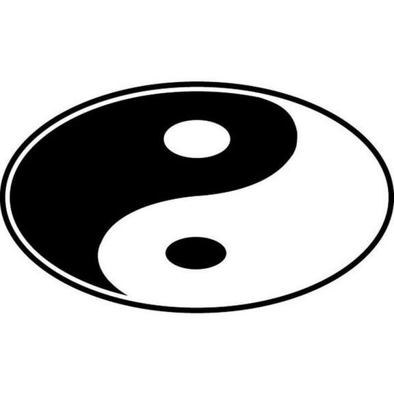 Ying Yang - Sticker - 6 1/4" x 3 5/8"