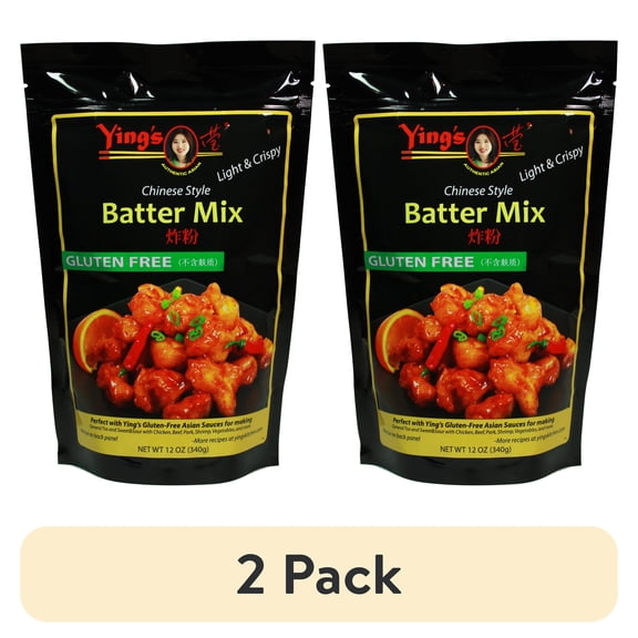 (2 pack) Ying's Light and Crispy Batter Mix, GF 12 oz Pouch