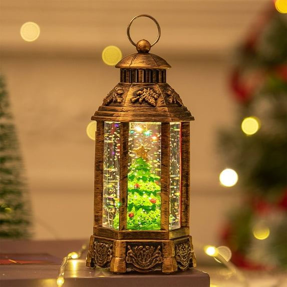 YingTaiLi Christmas Snow Globes Church Nativity Water Lantern,Vintage Christmas Night Lights,Holiday Decorations Gifts for Family Children or Friends