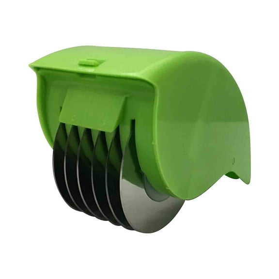 YingTaiLi Herb Roller Mincer,Manual Hand Scallion Chive Mint Cutter with 6 Stainless Steel Blade Kitchen vegetable chop