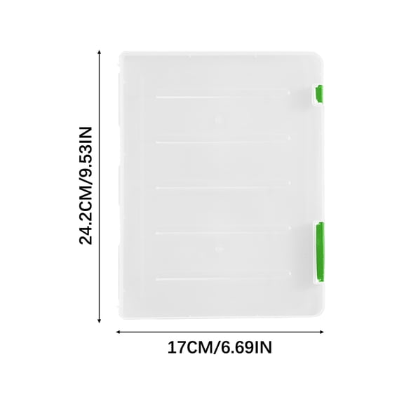 YingTaiLi Transparent Storage Box Clear Plastic Document Paper Filling Case File Box,Portable A4 File Box Transparent Plastic Box office Supplies