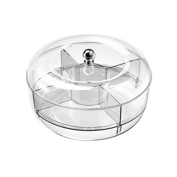 YingTaili Home Vegetable Bowl with Rotating Fruit Platter, Chilled Vegetable Compartment for Snack Storage, Ice Preservation Box for Keeping Food Fresh and Ready to Serve.