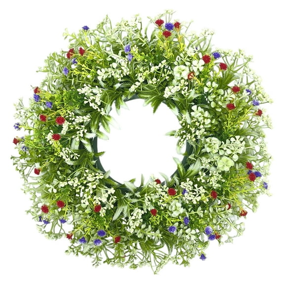 YingYouFu 12.99 inch Easter Spring Wreaths for Front Door Flowers Spring Door Wreath Summer Floral Wreath for Wall Porch Indoors Outdoor Window Home Decorations