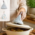 thumbnail image 1 of YingYouFu 2PC Triangles Pot Holders Cover 2 In 1, Heat Resistant Silicone Pot Lid Handle Grip, Non-Slip Kitchen Oven Mitt for Cast Iron Casserole Saute Pan, 1 of 9