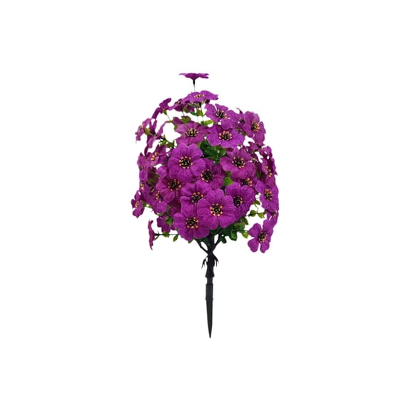 YingYouFu 2pc Simulated Violet Plant, Artificial Flower Ground Plug Pot, Faux Greenery Bonsai for Indoor Courtyard Home Decor