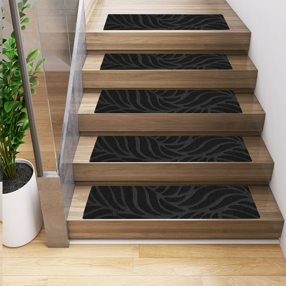 YingYouFu 30X8In No Slip Carpet Stair Treads - Non-Slippery Rug with Reusable Adhesive for Kids, Elders, and, Easy To Clean, Ideal for and Accidents On Stairs