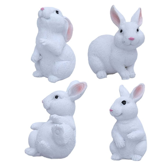YingYouFu 4pc Easter Rabbit Decoration Ornament Handicraft for Holiday Party Centerpiece Spring Home Decor and Festive Gift Giving