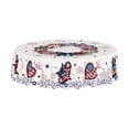 thumbnail image 1 of YingYouFu 4th of July Round Tablecloth, Patriotic Table Cover Waterproof Reusable, Independence Day Decor for Party Home Kitchen Dining Table, 1 of 6