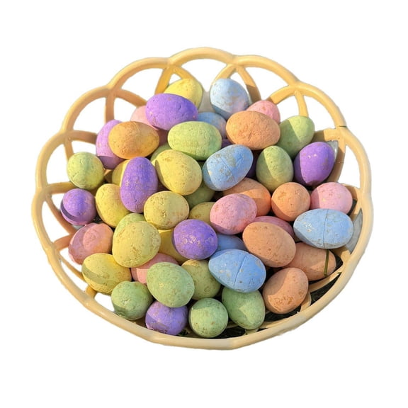 YingYouFu 50 PCS Easter Eggs for Easter Basket Fillers, Mini Plastic Eggs for Spring Display, Bowl & Vase Filler Faux Chicken Egg for Spring Party Favors Home Centerpiece Decor