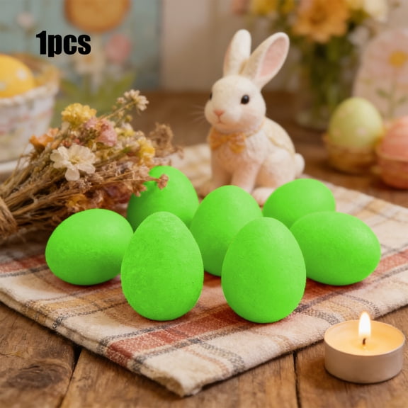 YingYouFu 5pc Easter Foam Eggs Modern Style Multi Color Foam Eggs for Easter Spring Home Party Filler Craft Hanging Decoration Supplies Green