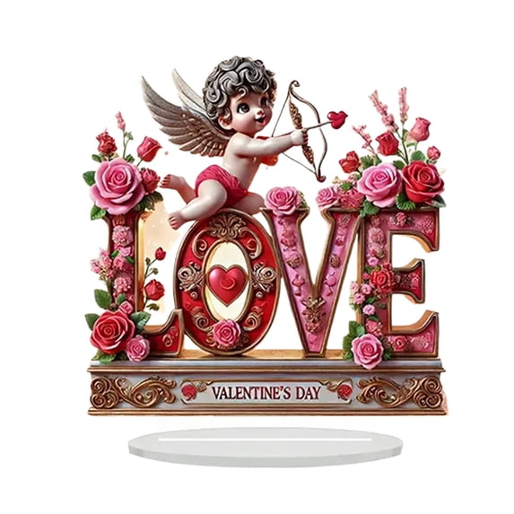YingYouFu Acrylic Standing Sign, Valentine's Day Tabletop Decor for Party Desk, Decorative Signboard for Gift and Event