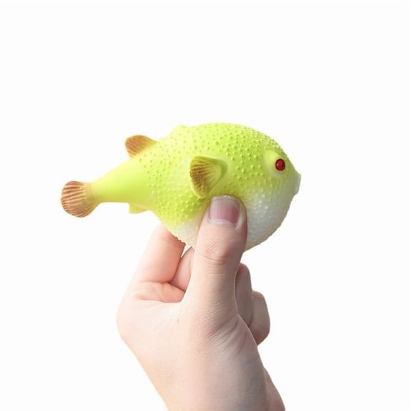 YingYouFu Angry Pufferfish Pinching Toy, Slow Rebound Ocean Animal Stress Reliever, Soft Squeeze Venting Balls for Adults Teens