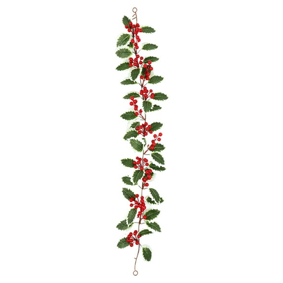 YingYouFu Artificial Christmas Vines, Red Berries Christmas Garland for Decoration, Fireplace Mantel Door Window Swag, festive Holiday Party Decor, B