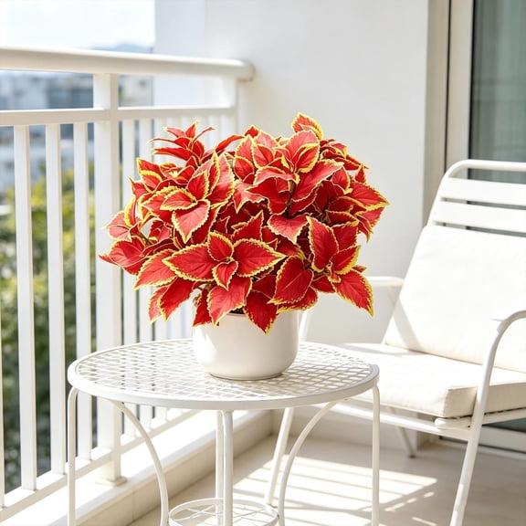 YingYouFu Artificial Perilla Available in Multiple Colors, Fake Plants for Home Interior Decoration, Artificial Leaves for Background Wall Landscaping