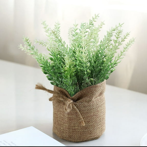 YingYouFu Artificial Plant In Pots - Mini Potted Flowers In Cloth for Home Decor, Party, Wedding, Garden Table, Office, and Patio Decoration, Fake Plants for Any Space