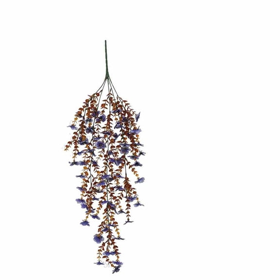 YingYouFu Autumn Artificial Vine Plants Fake Hanging Flower Plants Faux Ivy Vine Leaves Plastic Baby Breath Greenery UV Resistant for Outdoor Terrace Garden Indoor Bathroom Wall Decor