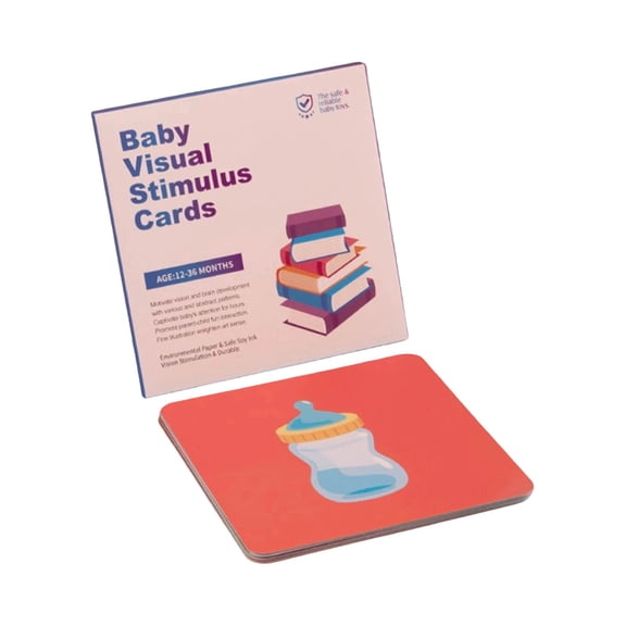YingYouFu Baby Visual Stimulation Cards, Black White High Contrast Tracking Flashcards, Early Education Development Toy for Newborn Tummy Time Visual Tracking Practice