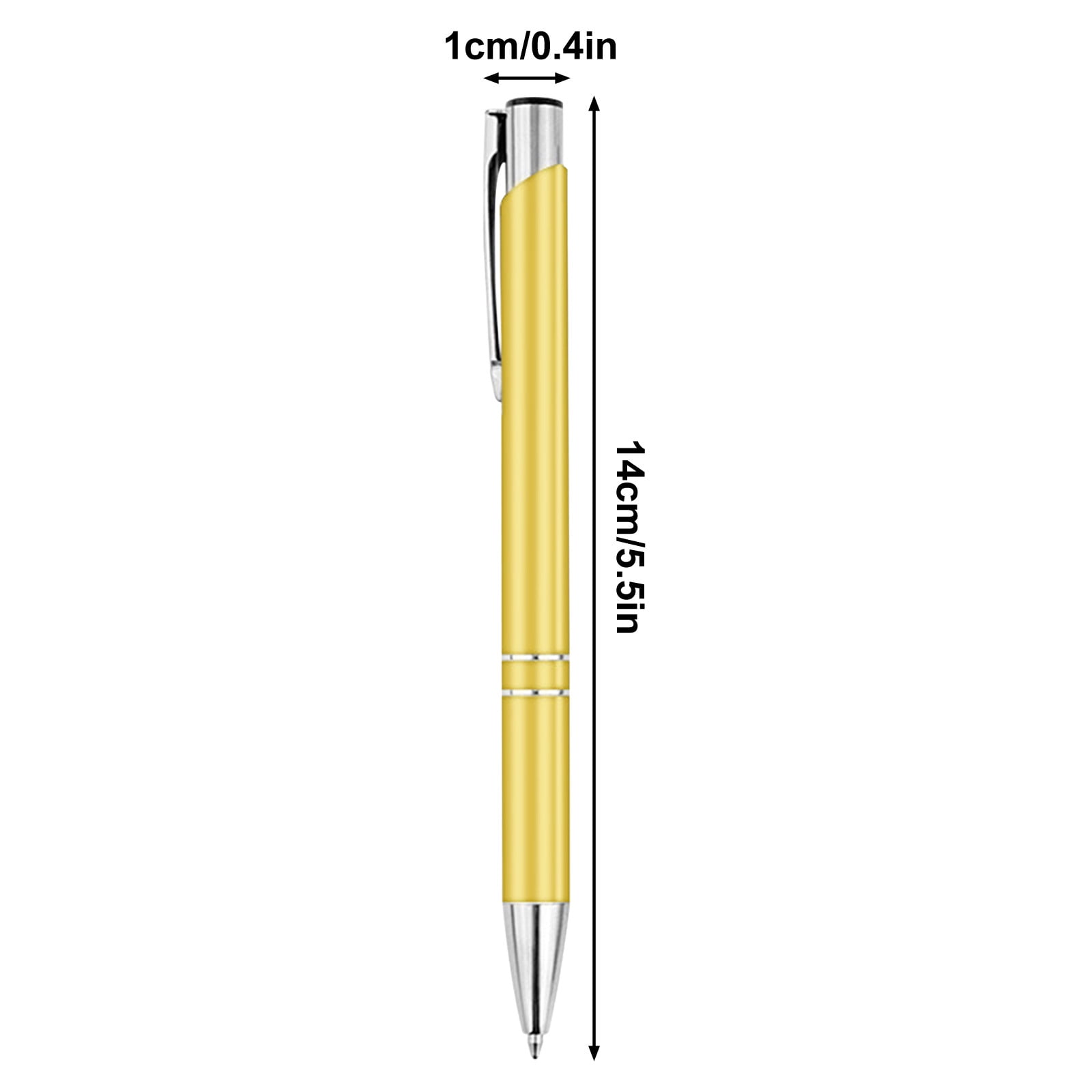 YingYouFu Ballpoint Pen, Black Metal Telescopic Portable Office Writing ...