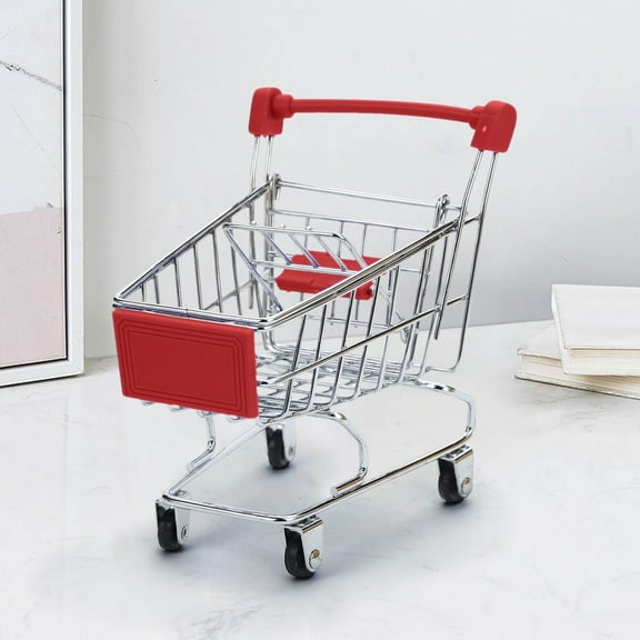 YingYouFu Children'S Mini Supermarket Shopping Cart - Small Play Shopping Cart for Kids, Durabled Toy for Role-Playing and Educational Funny, Ideal for Young Toddlers and Preschoolers