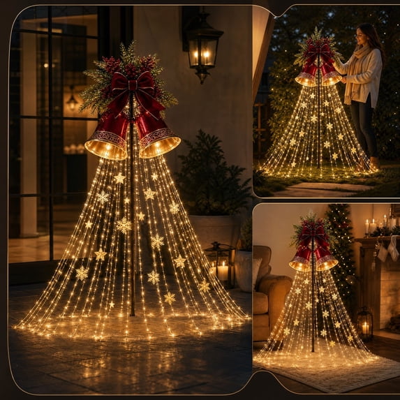 YingYouFu Christmas Bell Yard Light for Garden Lawn Pathway and Holiday Outdoor Christmas Decorations