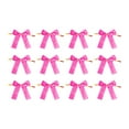 thumbnail image 1 of YingYouFu Christmas Bow Decorations, 12-Piece Velvet Christmas Tree Bow Ornaments for Wreath Decor, Holiday Bow Decoration for Xmas Tree and Home, Hot Pink, 1 of 6