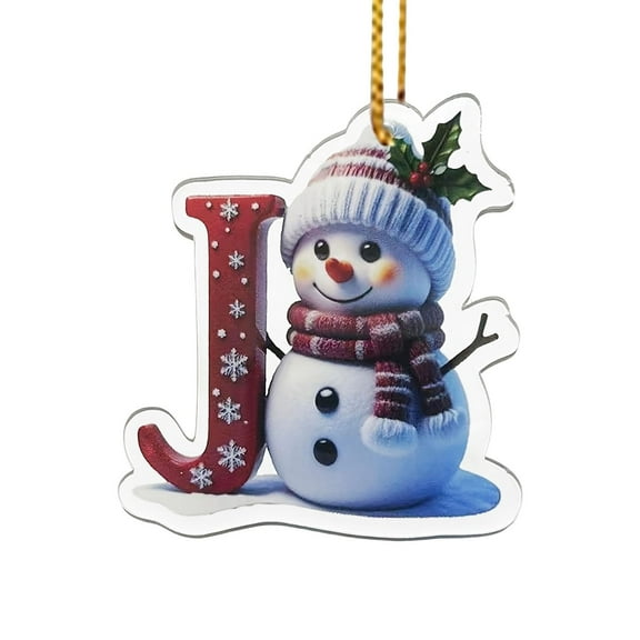 YingYouFu Christmas Deer Letter Ornaments Wooden Alphabet Table Decor Personalized Baubles for Tree Home Gift