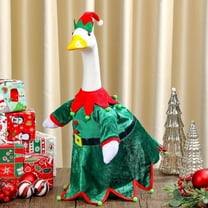 YingYouFu Christmas Goose Decor, Big White Design for Porch and Outdoor Holiday Decoration, Home Seasonal Decor with Outfit, Large Size for Christmas Display