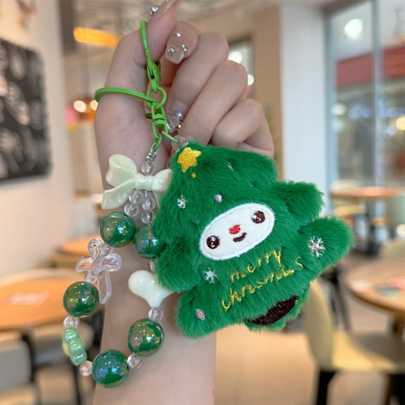 YingYouFu Christmas Keychains with Santa Claus and Christmas Trees, Cute Holiday Ornaments for Keys and Gifts, Festive Party Favor Accessories