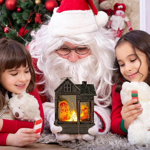 YingYouFu Christmas Lanterns Mini Decoration Simulation Flame Retro Style House Night Light for HOME Decor and Ambient Lighting