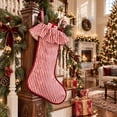 thumbnail image 1 of YingYouFu Christmas Red and White Stripe Stockings with Ruffled Cuff , Xmas Large Hanging Stockings Decorations for Christmas Tree Fireplace Family Holiday Party Decor, 1 of 6