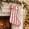 thumbnail image 1 of YingYouFu Christmas Red and White Stripe Stockings with Ruffled Cuff , Xmas Large Hanging Stockings Decorations for Christmas Tree Fireplace Family Holiday Party Decor, 1 of 7