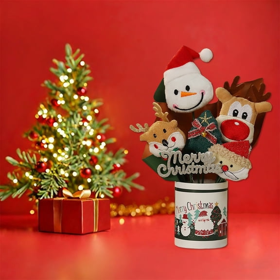 YingYouFu Christmas Teddy Bear Decorations, Fabric Figurines as Gift Ornaments for Holiday Festivities and Party Decor