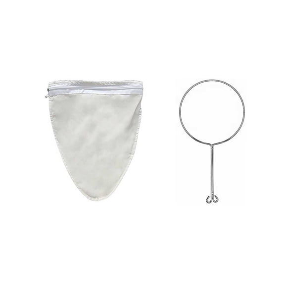 YingYouFu Daily Household Strainer Bag with Handle, Removable Fine Mesh Filter Bag for Kitchen Sink Drain, Reusable Steel Ring Net for Food Scrap Trapping
