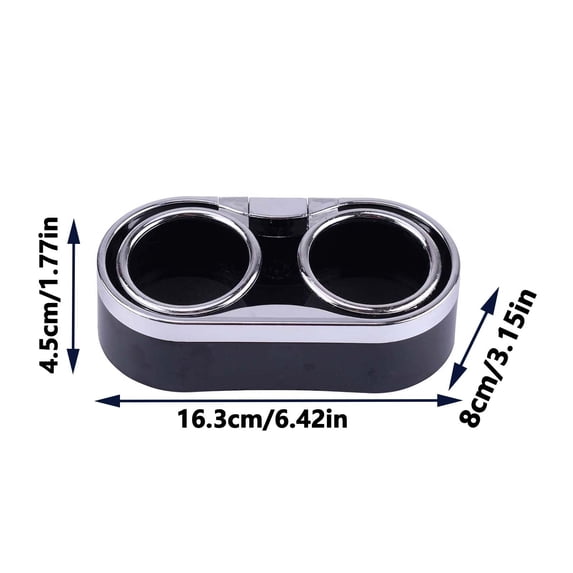 YingYouFu Double Cup Holders for Car, Auto Drink Rack, Vehicle Beverage Container Holders, Red Auto Accessories for Canned Bottles, Summer Winter Use Car Organizer, Black