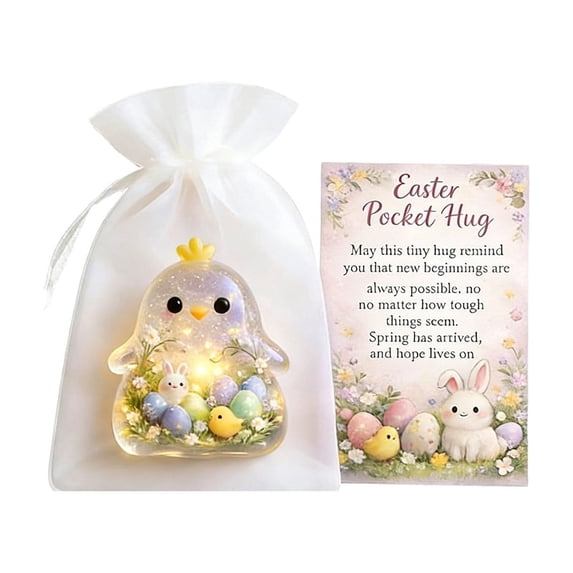 YingYouFu Easter Animals Pocket Cards Set with Affectionate Messages, Small Gift for Easter Gifts and Party Favors, Cute Greeting Cards for Kids and Teens