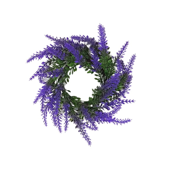 YingYouFu Easter Artificial Candlestick Wreath Lavender Scented Pendant, Spring Window Display Grass Wreath with Artificial Plants for Door and Wall Holiday Decoration