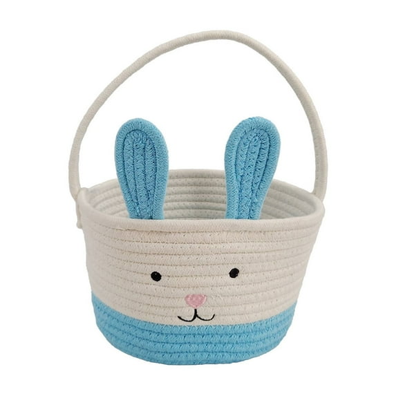 YingYouFu Easter Basket, Easter Bunny Baskets with Handle, Baby Gift Baskets, Egg Buckets Gifts Tote Bags Egg Hunt Basket for Kids, Boys, Girls, Toddler, Babies, Infant