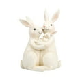 thumbnail image 1 of YingYouFu Easter Bunny Decor White Resin Rabbit Figurines for Home Tabletop Shelf Spring Festival Couple Decoration, 1 of 9