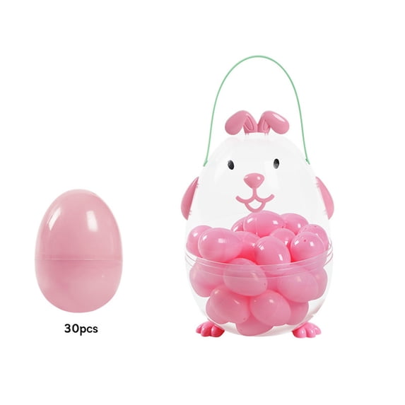 YingYouFu Easter Bunny Fillable Candy Box, Bunny Egg-Shaped Gift Box, Plastic Egg Container, Spring Party Favor for Kids, Eggs And Candy Holder Style G