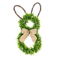 thumbnail image 1 of YingYouFu Easter Bunny Wreath Spring Bunny Shaped With Cute Rabbit Ears Artificial Greenery Wreath for Front Door Summer Farmhouse Holiday Wall Home Window Decor With A Light, 1 of 5