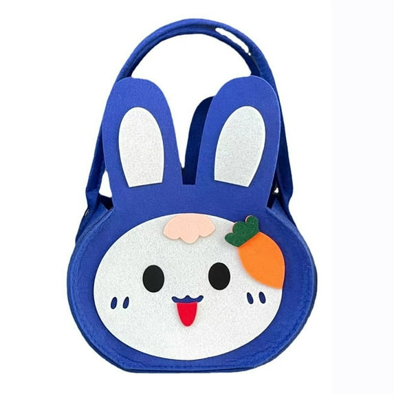 YingYouFu Easter Candy Bag Blue Rabbit Design Gift Bag for Party Favors Treats Storage Spring Celebration Kids Goody Bag