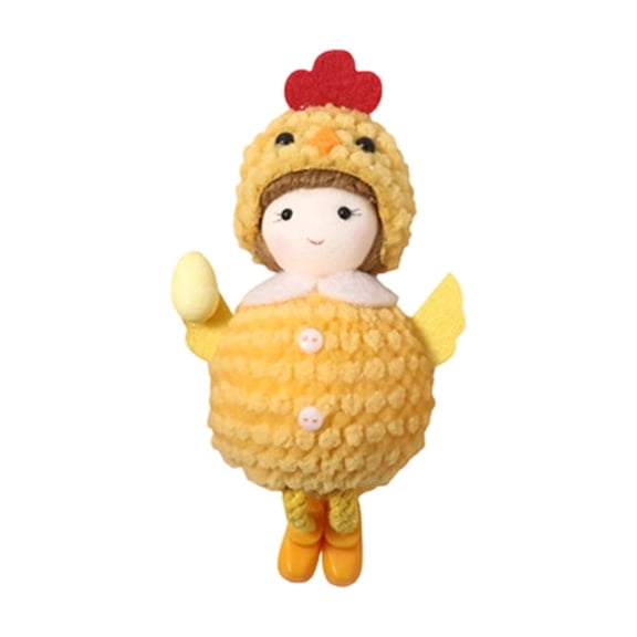 YingYouFu Easter Chick Ornament, Yellow Girl Clutching Colored Egg Pendant Hanging Decor, Festive Scene Decoration Prop for Easter Party Home and Office Arrangement