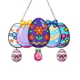 thumbnail image 1 of YingYouFu Easter Door Hanger, Wooden Welcome Sign with Colorful Eggs and Bunnies, Large Front Door Decoration for Spring Holiday, Outdoor Indoor Hanging Decor, 1 of 6