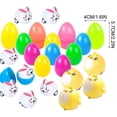 thumbnail image 1 of YingYouFu Easter Egg Fillers Set, 12 Plastic Eggs with Mini Bunny Toys, Party Favor Basket Stuffers, Spring Holiday Hunt Surprise Toys, 1 of 6