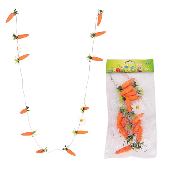 YingYouFu Easter Festival Ornaments Easter Radish Chain Pendant Easter Egg Rabbits Radish Rope Pull Strip Decoration for Home Hanging Decor