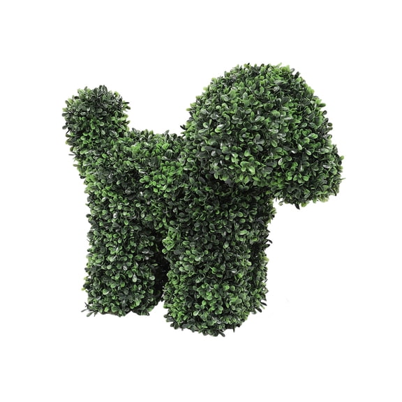 YingYouFu Easter Large Artificial Topiary Dog Moss Decoration, Green Flocking Dog Sculpture Artificial Greenery Boxwood Decor Green Puppy Topiary Garden Statue for Outdoor Indoor Decor